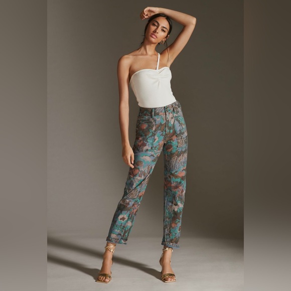 Anthropologie Pilcro Utility Eclectic Camo Trousers Size 27 - Picture 2 of 9